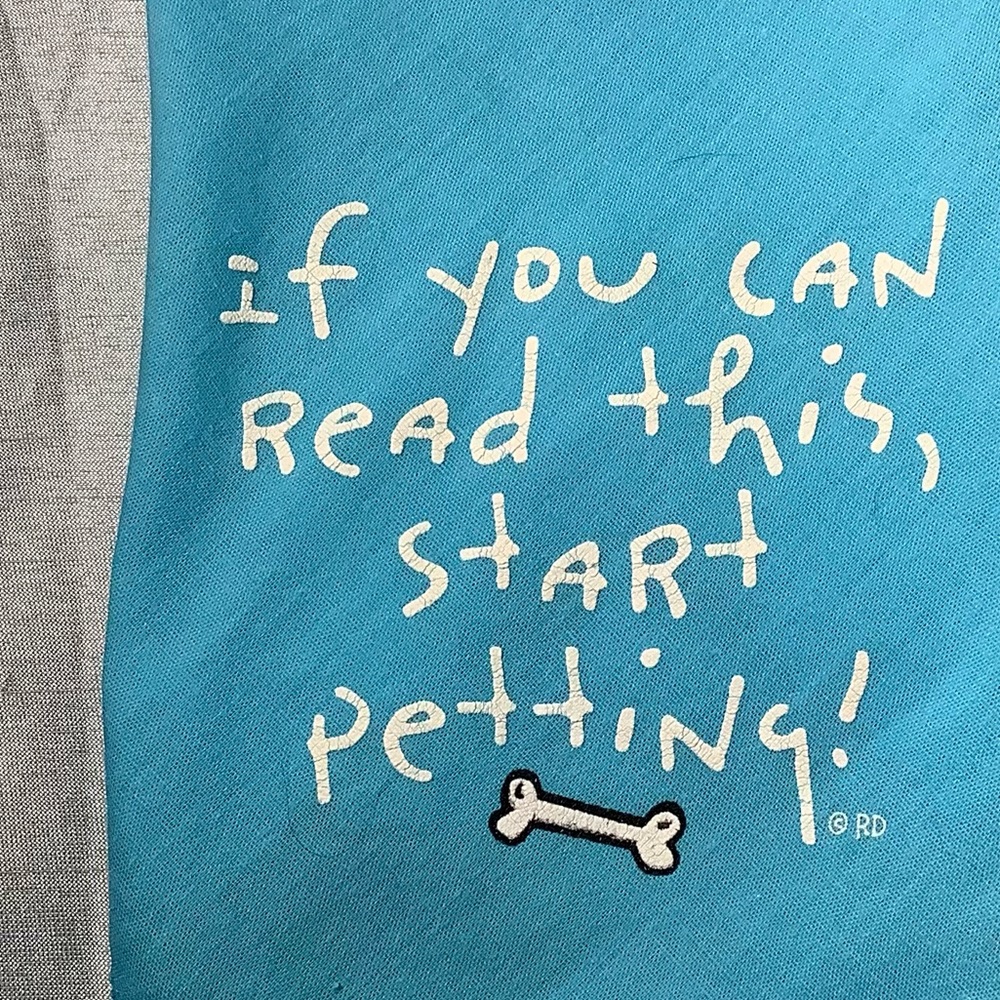 🐶 If you Can read this, start petting! 🦴Aqua bandanna, NWT